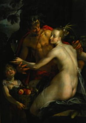 Hans von Aachen. Bacco, Venere e Amore (Vienna, Kunsthistorisches Museum).De Agostini Picture Library/G. Nimatallah Hans von Aachen. Bacco, Venere e Amore (Vienna, Kunsthistorisches Museum).De Agostini Picture Library/G. Nimatallah