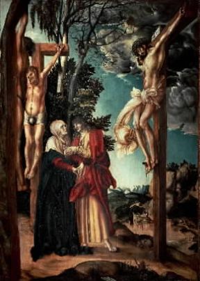 Lucas Cranach il Vecchio. Crocifissione (Monaco, Alte Pinakothek).Monaco, Alte Pinakothek Lucas Cranach il Vecchio. Crocifissione (Monaco, Alte Pinakothek).Monaco, Alte Pinakothek