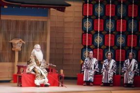 Kabuki . Scena da una rappresentazione dell'antico teatro giapponese.De Agostini Picture Library/M. Leigheb Kabuki . Scena da una rappresentazione dell'antico teatro giapponese.De Agostini Picture Library/M. Leigheb