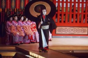 Kabuki . Scena da una rappresentazione dell'antico teatro giapponese.De Agostini Picture Library/M. Leigheb Kabuki . Scena da una rappresentazione dell'antico teatro giapponese.De Agostini Picture Library/M. Leigheb