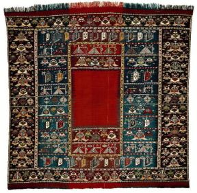 Tappeto kilim dell'Azerbaigian; la tecnica orientale dell'annodatura venne ripresa in Europa.De Agostini Picture Library Tappeto kilim dell'Azerbaigian; la tecnica orientale dell'annodatura venne ripresa in Europa.De Agostini Picture Library