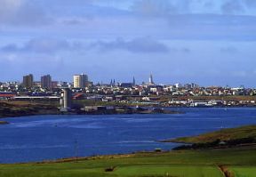 Reykjavik. La città è situata sulla sponda meridionale della baia di Faxa.De Agostini Picture Library/N. Cirani Reykjavik. La città è situata sulla sponda meridionale della baia di Faxa.De Agostini Picture Library/N. Cirani