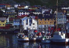 Lapponia. Una veduta di Honningsvåg, in Norvegia.De Agostini Picture Library/G. Roli Lapponia. Una veduta di Honningsvåg, in Norvegia.De Agostini Picture Library/G. Roli