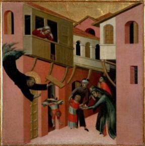 Simone Martini. Particolare del polittico Il beato Agostino Novello (Siena, Sant'Agostino).De Agostini Picture Library/G. Nimatallah Simone Martini. Particolare del polittico Il beato Agostino Novello (Siena, Sant'Agostino).De Agostini Picture Library/G. Nimatallah