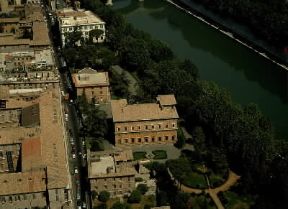Baldassarre Peruzzi. Veduta aerea della villa rinascimentale della Farnesina, a Roma.De Agostini Picture Library/Pubbliaerfoto Baldassarre Peruzzi. Veduta aerea della villa rinascimentale della Farnesina, a Roma.De Agostini Picture Library/Pubbliaerfoto
