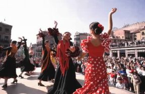 Flamenco. Danzatrici di flamenco a Segovia.De Agostini Picture Library/A. Vergani Flamenco. Danzatrici di flamenco a Segovia.De Agostini Picture Library/A. Vergani