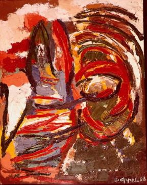 Karel Appel. The Crocodile , del 1956 (Venezia, Peggy Guggenheim Foundation).De Agostini Picture Library/A. Dagli Orti Karel Appel. The Crocodile , del 1956 (Venezia, Peggy Guggenheim Foundation).De Agostini Picture Library/A. Dagli Orti