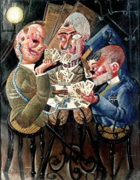 Otto Dix . Invalides de guerre jouant aux cartes (1920; Costanza Collezione Privata).De Agostini Picture Library/G. Dagli Orti Otto Dix . Invalides de guerre jouant aux cartes (1920; Costanza Collezione Privata).De Agostini Picture Library/G. Dagli Orti