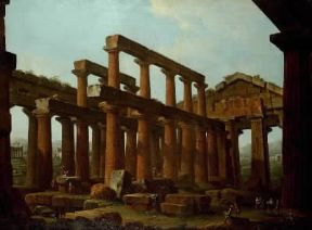Antonio Joli . Il tempio di Poseidone a Paestum (Caserta, Palazzo Reale).De Agostini Picture Library Antonio Joli . Il tempio di Poseidone a Paestum (Caserta, Palazzo Reale).De Agostini Picture Library