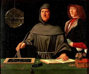 Luca Pacioli detto Luca da Borgo in un ritratto di Jacopo de' Barbari (Napoli, Galleria Nazionale di Capodimonte).De Agostini Picture Library Luca Pacioli detto Luca da Borgo in un ritratto di Jacopo de' Barbari (Napoli, Galleria Nazionale di Capodimonte).De Agostini Picture Library