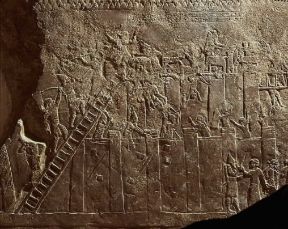 Ninive. Rilievo raffigurante l'assalto a una fortezza, dal palazzo di Assurbanipal (Parigi, Louvre).De Agostini Picture Library / G. Dagli Orti Ninive. Rilievo raffigurante l'assalto a una fortezza, dal palazzo di Assurbanipal (Parigi, Louvre).De Agostini Picture Library / G. Dagli Orti
