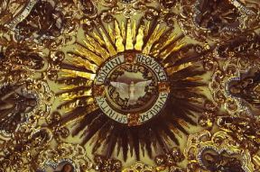 Messico. Particolare della volta barocca della cappella del Rosario nella chiesa di S. Domingo a Puebla.De Agostini Picture Library/G. Sioën Messico. Particolare della volta barocca della cappella del Rosario nella chiesa di S. Domingo a Puebla.De Agostini Picture Library/G. Sioën
