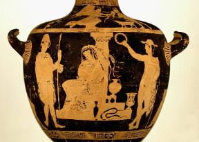 Elettra raffigurata su una idria lucana a figure rosse (Monaco, Antikensammlungen).Monaco, Antikensammlungen Elettra raffigurata su una idria lucana a figure rosse (Monaco, Antikensammlungen).Monaco, Antikensammlungen