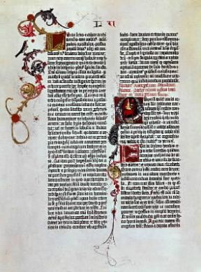 Johann Gutenberg. Pagina della Bibbia detta Johann Gutenberg. Pagina della Bibbia detta
