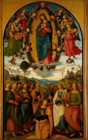 Assunzione. L'Assunzione della Vergine del Pinturicchio (Napoli, Galleria Nazionale di Capodimonte). De Agostini Picture Library / A. Dagli Orti Assunzione. L'Assunzione della Vergine del Pinturicchio (Napoli, Galleria Nazionale di Capodimonte). De Agostini Picture Library / A. Dagli Orti
