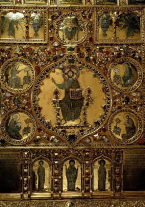 Oreficeria . Particolare della pala d'oro di S. Marco a Venezia (sec. XII-XIV).De Agostini Picture Library/M. Carrieri Oreficeria . Particolare della pala d'oro di S. Marco a Venezia (sec. XII-XIV).De Agostini Picture Library/M. Carrieri