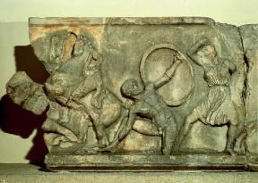 Scopa. Fregio con scene di Amazzonomachia, dal Mausoleo di Alicarnasso (Londra, British Museum).De Agostini Picture Library Scopa. Fregio con scene di Amazzonomachia, dal Mausoleo di Alicarnasso (Londra, British Museum).De Agostini Picture Library