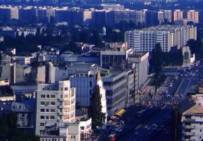 Bucarest. Una veduta della zona moderna della città .De Agostini Picture Library Bucarest. Una veduta della zona moderna della città .De Agostini Picture Library