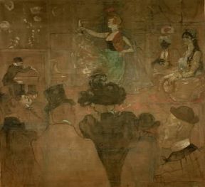 La Goulue. La ballerina in un dipinto di H. Toulouse-Lautrec (Parigi, Musée d'Orsay).De Agostini Picture Library / G. Dagli Orti La Goulue. La ballerina in un dipinto di H. Toulouse-Lautrec (Parigi, Musée d'Orsay).De Agostini Picture Library / G. Dagli Orti
