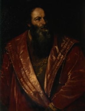 Pietro Aretino in un ritratto di Tiziano ( Firenze, Palazzo Pitti).De Agostini Picture Library/A. Dagli Orti Pietro Aretino in un ritratto di Tiziano ( Firenze, Palazzo Pitti).De Agostini Picture Library/A. Dagli Orti