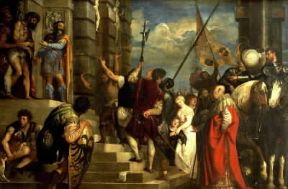 Vecellio Tiziano. Ecce Homo (Vienna, Kunsthistorisches Museum).De Agostini Picture Library/G. Nimatallah Vecellio Tiziano. Ecce Homo (Vienna, Kunsthistorisches Museum).De Agostini Picture Library/G. Nimatallah