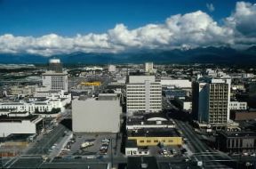 Alaska. Veduta della città di Anchorage.De Agostini Picture Library/M. Bertinetti Alaska. Veduta della città di Anchorage.De Agostini Picture Library/M. Bertinetti