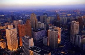 Detroit . Grattacieli nel centro della metropoli statunitense.De Agostini Picture Library/A. Vergani Detroit . Grattacieli nel centro della metropoli statunitense.De Agostini Picture Library/A. Vergani