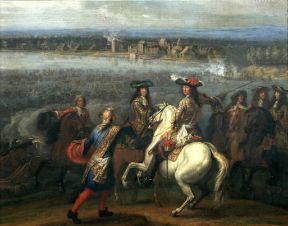 Adam Frans van der Meulen. Particolare con Luigi XIV del Passaggio del Reno, 1672 (Digione, Musée des Beaux-Arts).De Agostini Picture Library/G. Dagli Orti Adam Frans van der Meulen. Particolare con Luigi XIV del Passaggio del Reno, 1672 (Digione, Musée des Beaux-Arts).De Agostini Picture Library/G. Dagli Orti