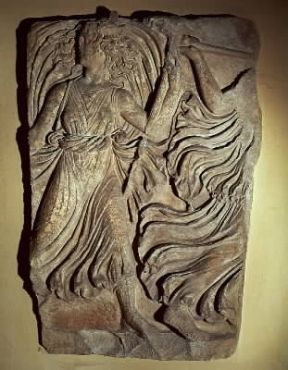 Erinni nel frammento di un rilievo romano (Roma, Musei Capitolini).De Agostini Picture Library Erinni nel frammento di un rilievo romano (Roma, Musei Capitolini).De Agostini Picture Library