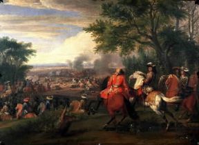 Francia. Luigi XIV raffigurato da A. F. Van der Meulen davanti a Bruges durante la guerra del 1667 (Strasburgo, Musée des Beaux-Arts).De Agostini Picture Library/G. Dagli Orti Francia. Luigi XIV raffigurato da A. F. Van der Meulen davanti a Bruges durante la guerra del 1667 (Strasburgo, Musée des Beaux-Arts).De Agostini Picture Library/G. Dagli Orti