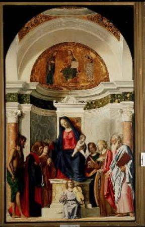 Giambattista Cima, detto Cima da Conegliano. La Madonna col Bambino e santi (Parma, Galleria Nazionale).De Agostini Picture Library/A. De Gregorio