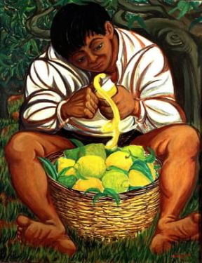 Giuseppe Mignesco. Ragazzo che sbuccia i limoni, 1953.De Agostini Picture Library/M. Carrieri Giuseppe Mignesco. Ragazzo che sbuccia i limoni, 1953.De Agostini Picture Library/M. Carrieri