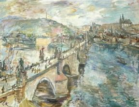 Oskar Kokoschka. Il ponte Carlo a Praga (1935; Praga, Galleria Nazionale).De Agostini Picture Library/G. Nimatallah Oskar Kokoschka. Il ponte Carlo a Praga (1935; Praga, Galleria Nazionale).De Agostini Picture Library/G. Nimatallah