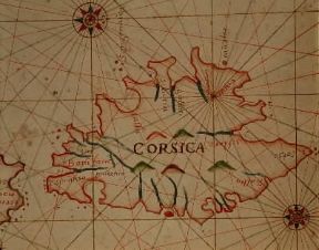 Portolano del sec. XVI con la raffigurazione della Corsica (Venezia, Museo Civico Correr).De Agostini Picture Library/A. Dagli Orti Portolano del sec. XVI con la raffigurazione della Corsica (Venezia, Museo Civico Correr).De Agostini Picture Library/A. Dagli Orti