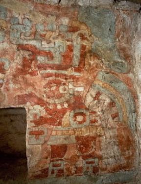 Zapotechi. Particolare di un affresco della tomba 104 a Monte Albán.De Agostini Picture Library/G. Dagli Orti Zapotechi. Particolare di un affresco della tomba 104 a Monte Albán.De Agostini Picture Library/G. Dagli Orti