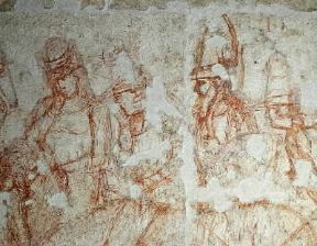 Bonamico Buffalmacco. Particolare della sinopia del Trionfo della Morte (Pisa, Museo delle Sinopie).De Agostini Picture Library/G. Nimatallah Bonamico Buffalmacco. Particolare della sinopia del Trionfo della Morte (Pisa, Museo delle Sinopie).De Agostini Picture Library/G. Nimatallah