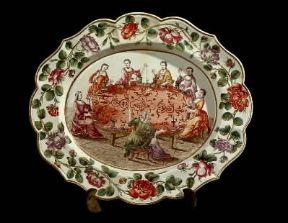 Felice Clerici. Piatto ovale in ceramica realizzato nella fabbrica milanese di maioliche da lui fondata nel 1745 (Milano, Museo del Castello Sforzesco).De Agostini Picture Library/G. Dagli Orti Felice Clerici. Piatto ovale in ceramica realizzato nella fabbrica milanese di maioliche da lui fondata nel 1745 (Milano, Museo del Castello Sforzesco).De Agostini Picture Library/G. Dagli Orti