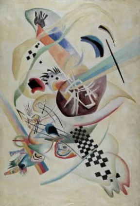 Vasilij Kandinskij. Su fondo bianco (1920; San Pietroburgo, Museo Russo).De Agostini Picture Library/V. Pirozzi Vasilij Kandinskij. Su fondo bianco (1920; San Pietroburgo, Museo Russo).De Agostini Picture Library/V. Pirozzi