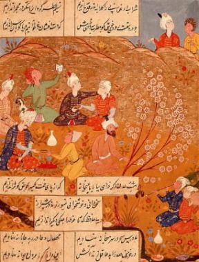 Iran . Illustrazione di un manoscritto persiano datato 1554, che raccoglie liriche del poeta Hafiz.De Agostini Picture Library/M. Seemuller Iran . Illustrazione di un manoscritto persiano datato 1554, che raccoglie liriche del poeta Hafiz.De Agostini Picture Library/M. Seemuller