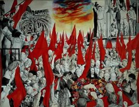 Renato Guttuso. I funerali di Togliatti (1972; collezione privata).De Agostini Picture Library / F. Ferruzzi Renato Guttuso. I funerali di Togliatti (1972; collezione privata).De Agostini Picture Library / F. Ferruzzi