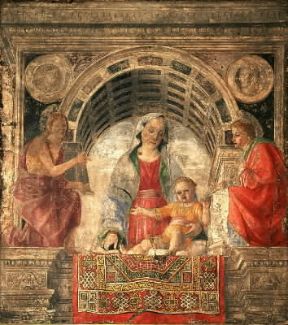Vincenzo Foppa. Madonna col Bambino, 1485 (Milano, Pinacoteca di Brera).De Agostini Picture Library/G. Cigolini Vincenzo Foppa. Madonna col Bambino, 1485 (Milano, Pinacoteca di Brera).De Agostini Picture Library/G. Cigolini