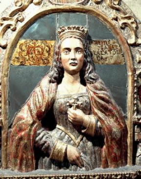 Isabella , regina di Castiglia, nel particolare di un altare in legno (Arte popolare peruviana, sec. XVI; Lima, Museo de Arte).De Agostini Picture Library/M. Seemuller Isabella , regina di Castiglia, nel particolare di un altare in legno (Arte popolare peruviana, sec. XVI; Lima, Museo de Arte).De Agostini Picture Library/M. Seemuller