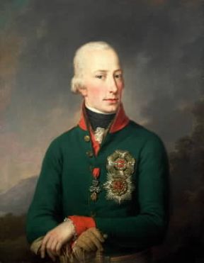 Francesco II d'Asburgo in un ritratto di J. B. Lampi il Giovane (Vienna, Heeresges Museum).De Agostini Picture Library/Meyer