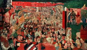 James Ensor. L'entrata di Cristo a Bruxelles (Anversa, Museo Reale di Belle Arti).Anversa, Museo Reale di Belle Arti James Ensor. L'entrata di Cristo a Bruxelles (Anversa, Museo Reale di Belle Arti).Anversa, Museo Reale di Belle Arti