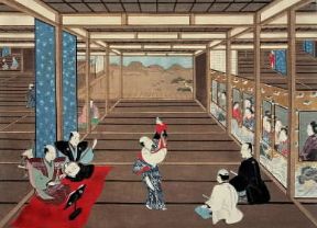 Ukiyo-e. Spettacolo di marionette dal kakemo di Kiyomasu.De Agostini Picture Library/G. Dagli Orti Ukiyo-e. Spettacolo di marionette dal kakemo di Kiyomasu.De Agostini Picture Library/G. Dagli Orti