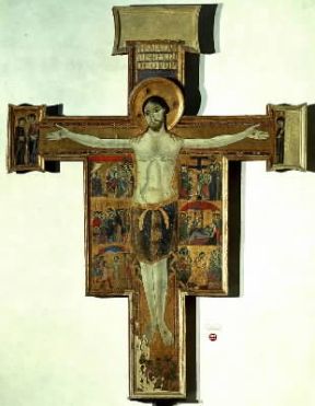 Crocifissione. Dipinto su tavola di scuola pisana del sec. XII (Firenze, Uffizi).De Agostini Picture Library / G. Nimatallah Crocifissione. Dipinto su tavola di scuola pisana del sec. XII (Firenze, Uffizi).De Agostini Picture Library / G. Nimatallah