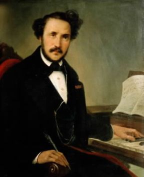 Gaetano Donizetti in un ritratto del sec. XIX (Bergamo, Museo Donizettiano).De Agostini Picture Library/A. Dagli Orti Gaetano Donizetti in un ritratto del sec. XIX (Bergamo, Museo Donizettiano).De Agostini Picture Library/A. Dagli Orti