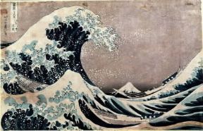 Katsushika Hokusai. Ondata a Kanagawa (xilografia; collezione privata).De Agostini Picture Library Katsushika Hokusai. Ondata a Kanagawa (xilografia; collezione privata).De Agostini Picture Library