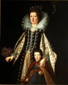 Maria Maddalena, d'Austria, granduchessa di Toscana, ritratta con il figlio Ferdinando II (Firenze, Museo degli Argenti).De Agostini Picture Library/G. Nimatallah Maria Maddalena, d'Austria, granduchessa di Toscana, ritratta con il figlio Ferdinando II (Firenze, Museo degli Argenti).De Agostini Picture Library/G. Nimatallah