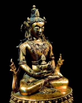 Tibet. Amitayus in una statuetta in bronzo (Parigi, Musée Guimet).De Agostini Picture Library/G. Dagli Orti Tibet. Amitayus in una statuetta in bronzo (Parigi, Musée Guimet).De Agostini Picture Library/G. Dagli Orti
